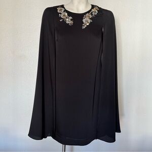 BCBGMaxazria - Cape Sleeve Cocktail Dress - Black - Size XXS - NWT